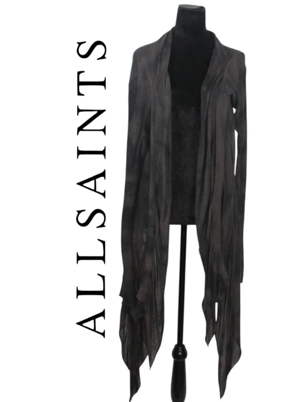 All Saints Cardigan with Asymmetrical Hemline Size 14